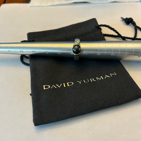 David Yurman black pearl ring, Sterling and 18kt gold - Picture 3 of 6